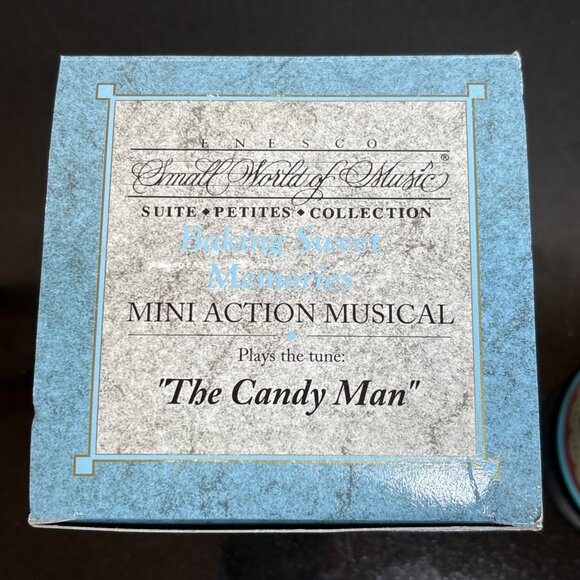 Vintage Enesco Music Box Mice Baking Plays Candy Man Baking Sweet Memories 1995 - Picture 13 of 16